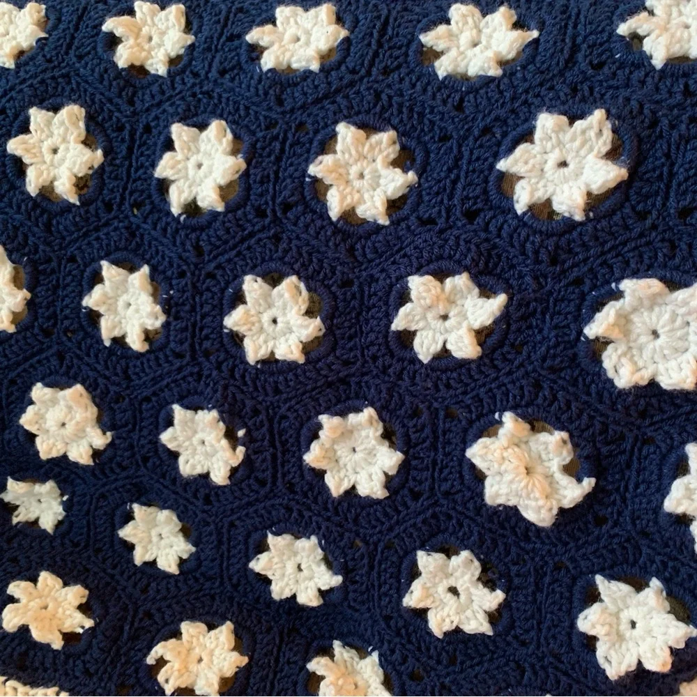 American Flag Afghan Blanket NEW Vintage Handmade Crochet